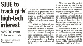 SIUE to track girls' high-tech interest