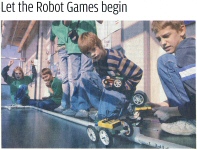 Robots tackle mechanics of navigating contest course